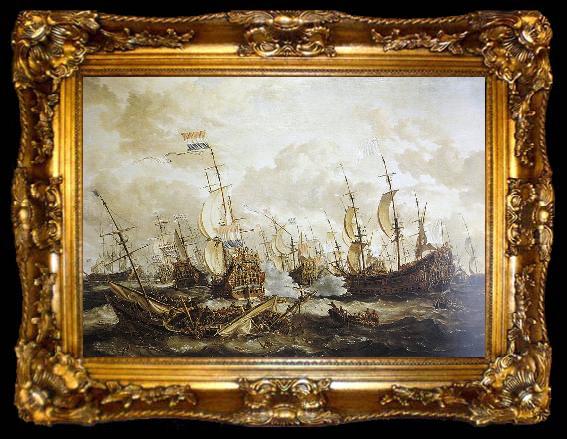 framed  Abraham Storck Four Days Battle, 1-4 June 1666, ta009-2